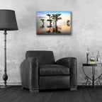 Epic Art 'Lake Maurepas Reflection Oil Painting' by Rick Berk, Acrylic Glass Wall Art,24x16