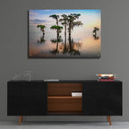 Epic Art 'Lake Maurepas Reflection Oil Painting' by Rick Berk, Acrylic Glass Wall Art,36x24