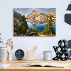 Epic Art 'Sawtooth Lake II Oil Painting' by Rick Berk, Acrylic Glass Wall Art,16x12