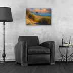 Epic Art 'Evening on Cannon Beach Oil Painting' by Rick Berk, Acrylic Glass Wall Art,24x16