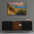 Epic Art 'Evening on Cannon Beach Oil Painting' by Rick Berk, Acrylic Glass Wall Art,36x24