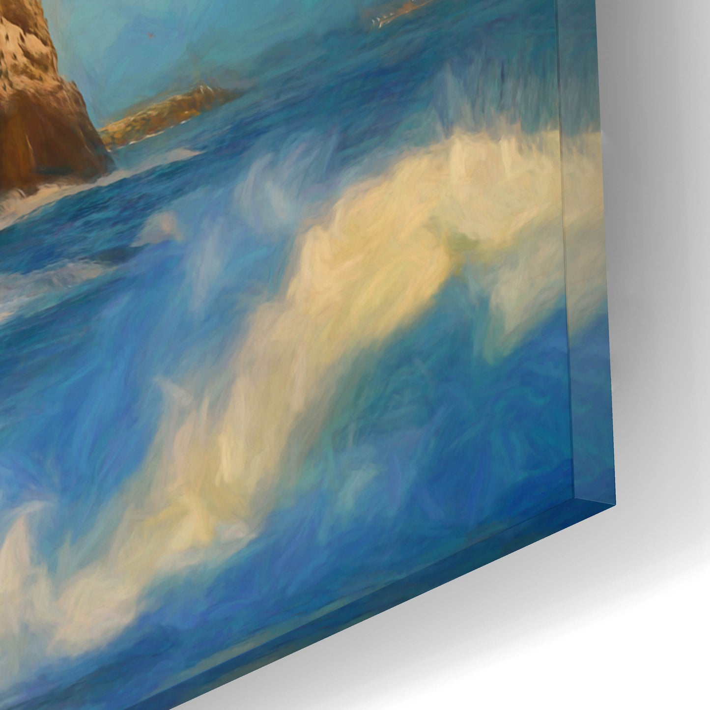 Epic Art 'Cape Disappointment Oil Painting' by Rick Berk, Acrylic Glass Wall Art,16x12