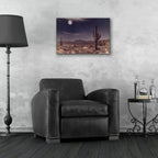 Epic Art 'Desert Moon' by Rick Berk, Acrylic Glass Wall Art,24x16