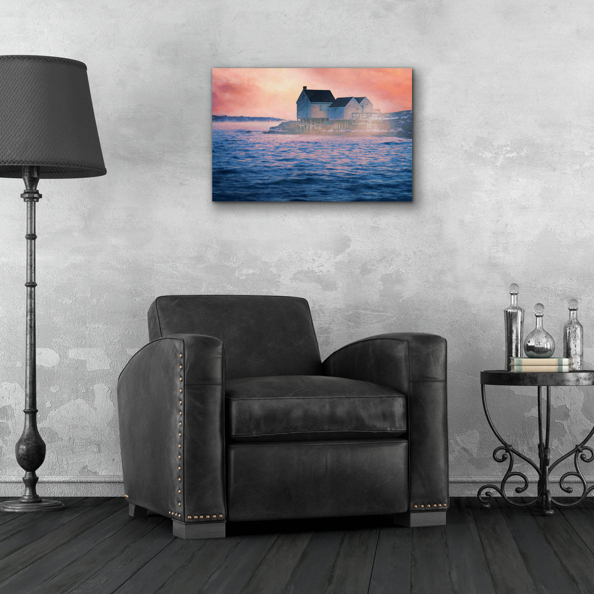 Epic Art 'Frozen Hope Oil Painting' by Rick Berk, Acrylic Glass Wall Art,24x16