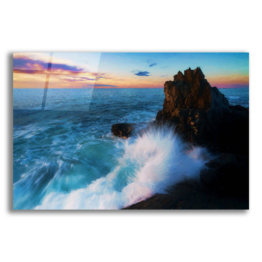 Epic Art 'Against The Tide Oil Painting' by Rick Berk, Acrylic Glass Wall Art