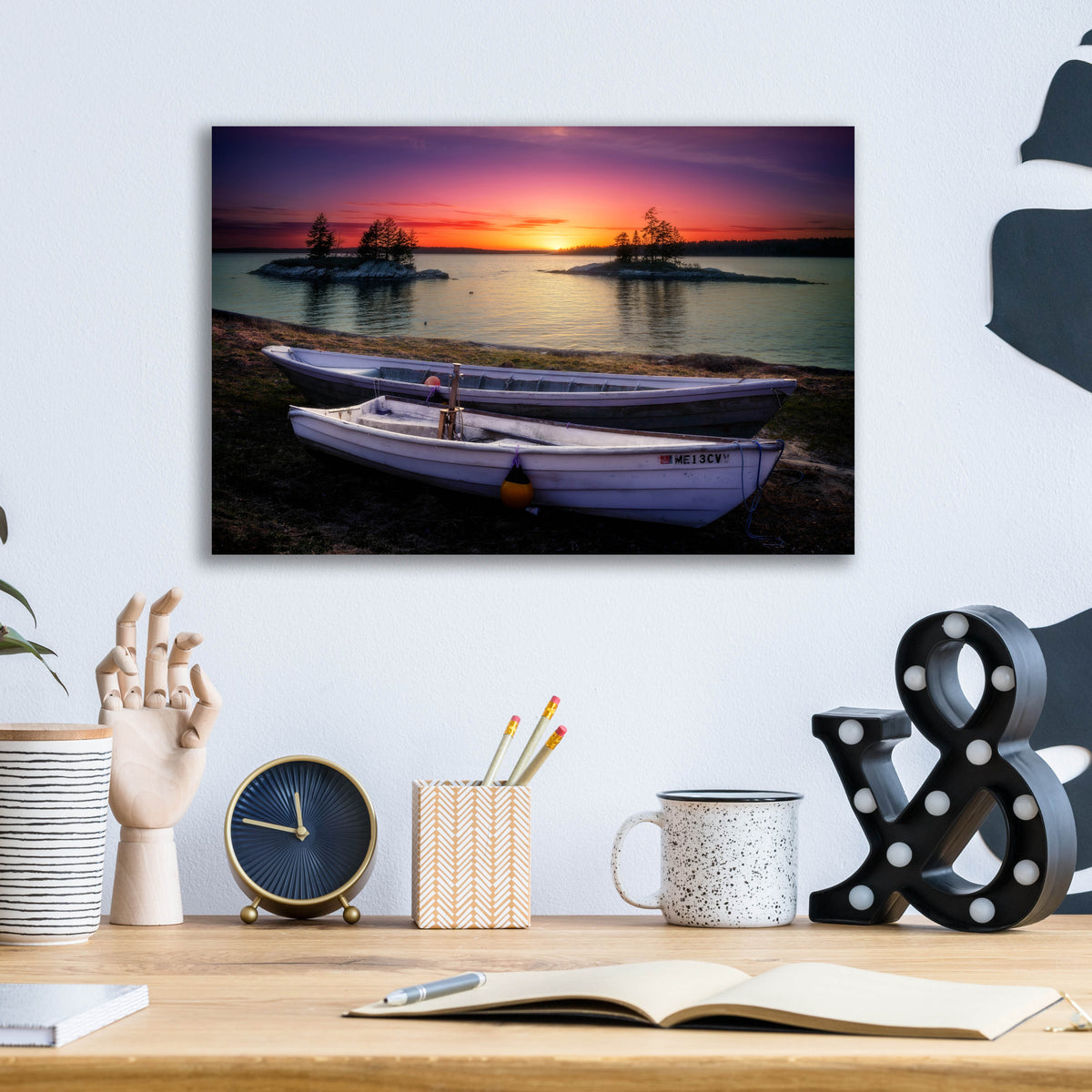 Epic Art 'Spring Sunset Lookout Point Glow' by Rick Berk, Acrylic Glass Wall Art,16x12