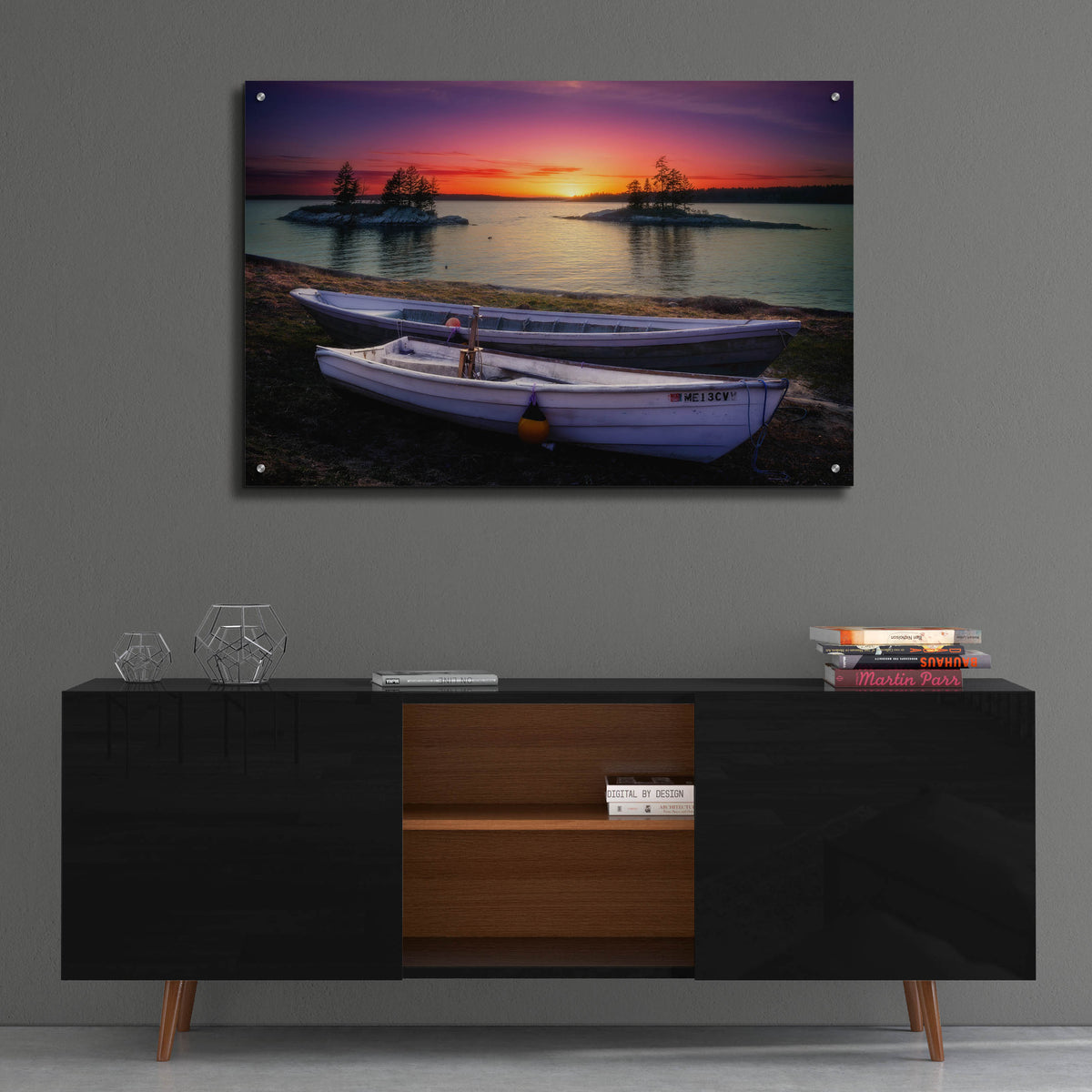 Epic Art 'Spring Sunset Lookout Point Glow' by Rick Berk, Acrylic Glass Wall Art,36x24