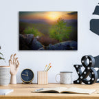 Epic Art 'The Valley Beyond Oil Painting' by Rick Berk, Acrylic Glass Wall Art,16x12