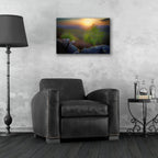 Epic Art 'The Valley Beyond Oil Painting' by Rick Berk, Acrylic Glass Wall Art,24x16