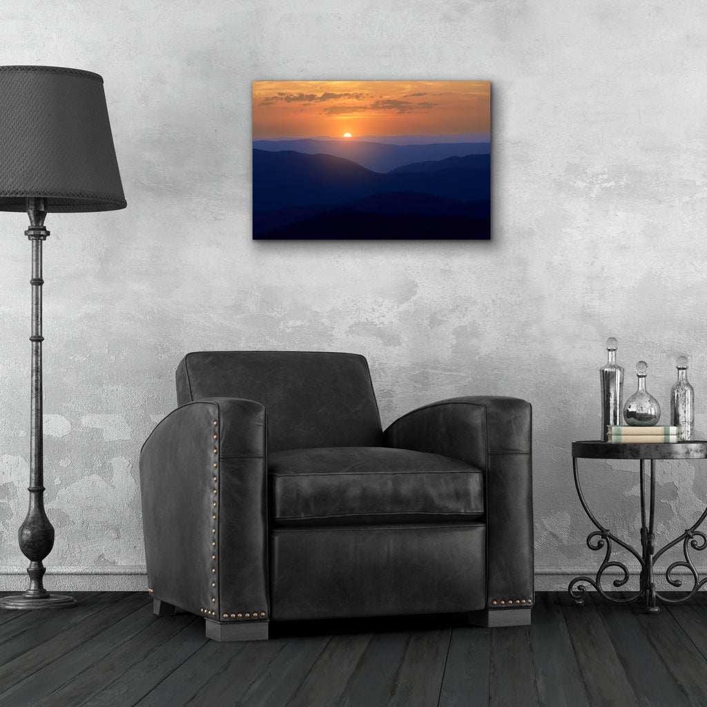 Epic Art 'Shenandoah Sunset' by Rick Berk, Acrylic Glass Wall Art,24x16