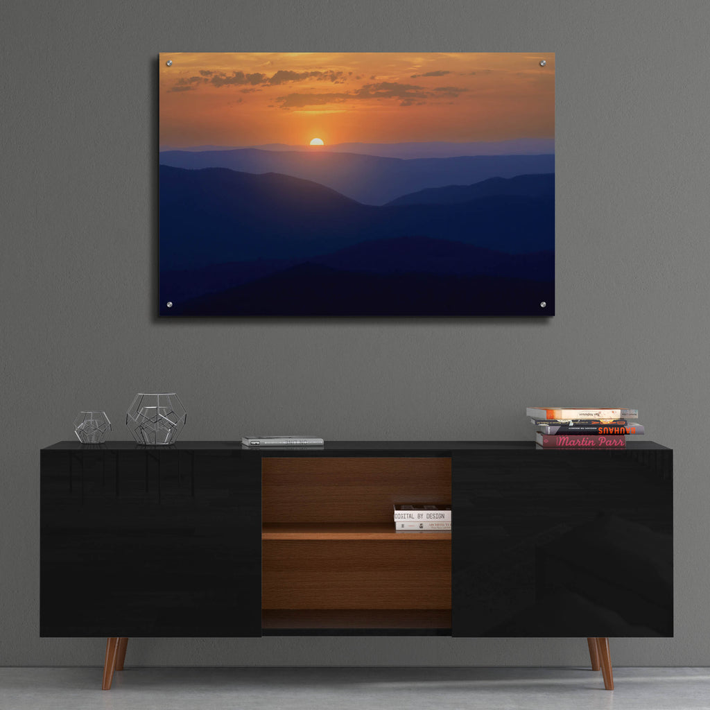 Epic Art 'Shenandoah Sunset' by Rick Berk, Acrylic Glass Wall Art,36x24
