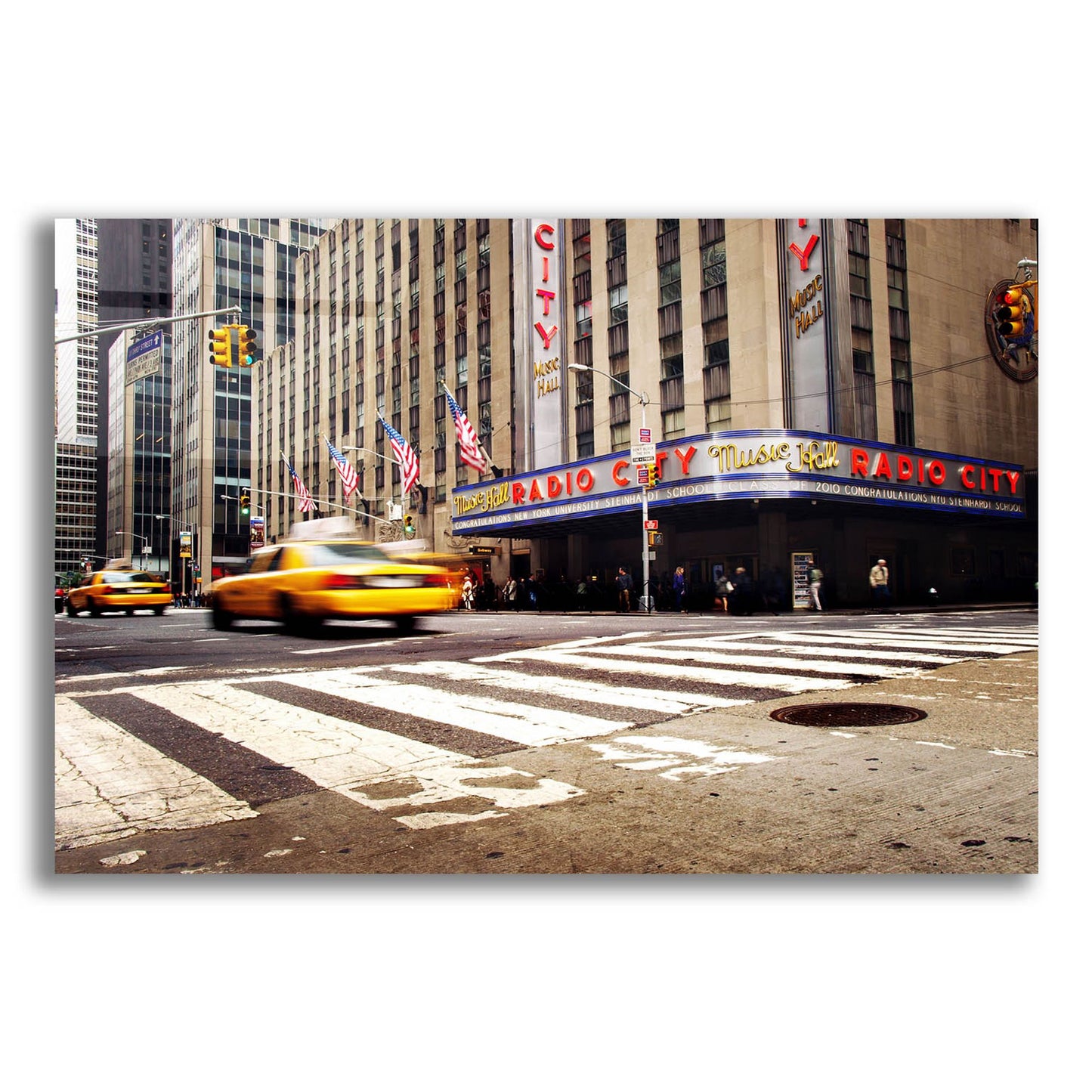 Epic Art 'NYC Radio City' by Nina Papiorek, Acrylic Glass Wall Art,16x12