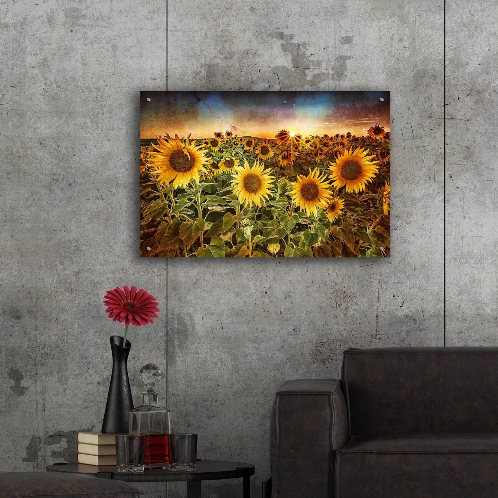 Epic Art 'Aroostook Sunsetre' by Rick Berk, Acrylic Glass Wall Art,36x24