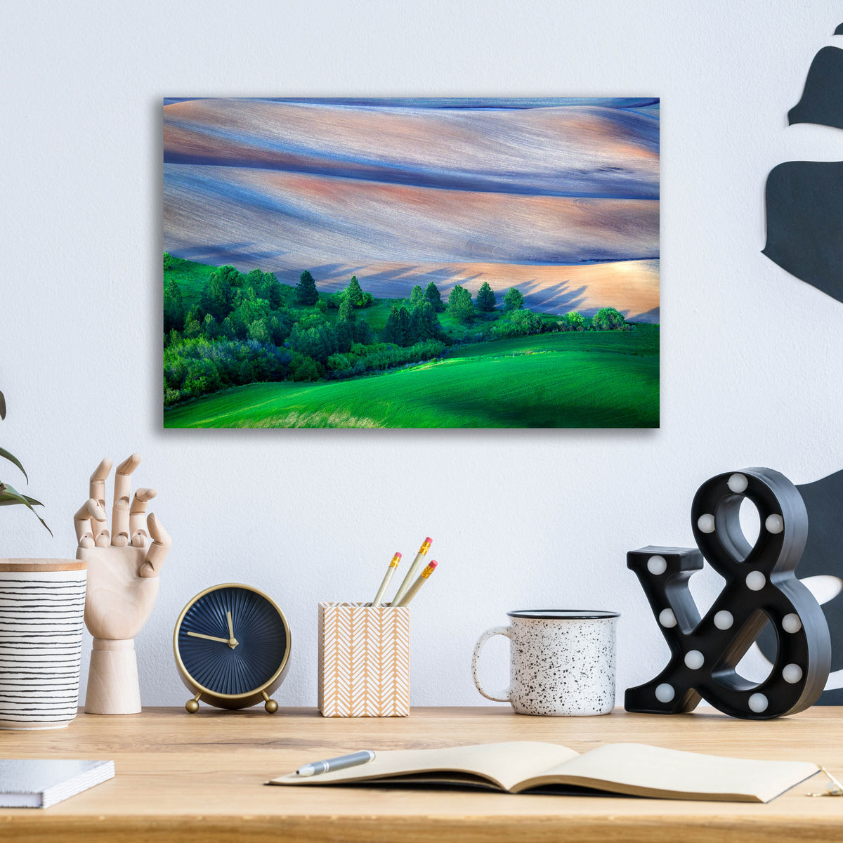 Epic Art 'Palouse Shadows' by Rick Berk, Acrylic Glass Wall Art,16x12