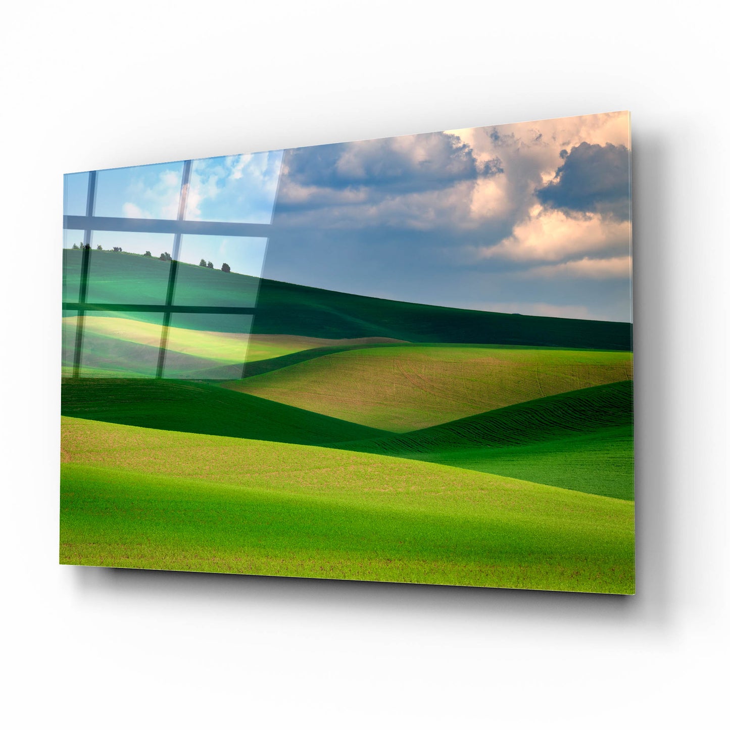 Epic Art 'The Palouse in Light and Shadow' by Rick Berk, Acrylic Glass Wall Art,16x12