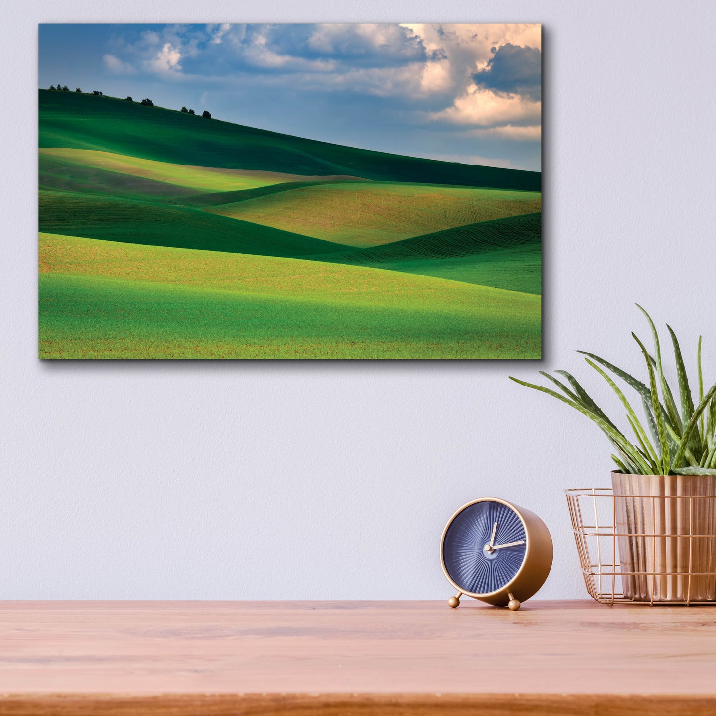 Epic Art 'The Palouse in Light and Shadow' by Rick Berk, Acrylic Glass Wall Art,16x12