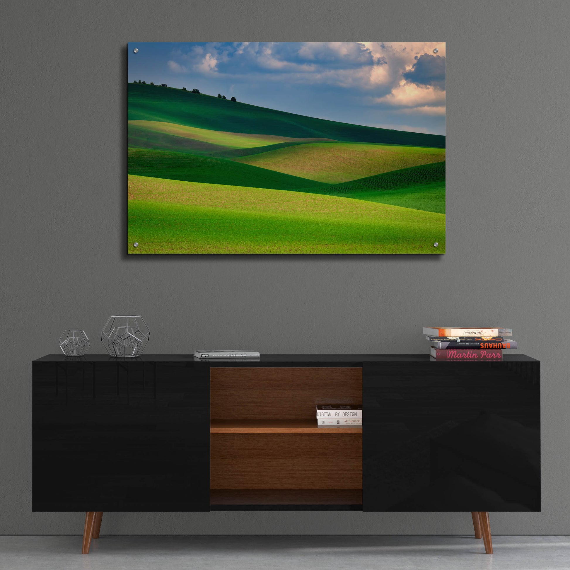 Epic Art 'The Palouse in Light and Shadow' by Rick Berk, Acrylic Glass Wall Art,36x24