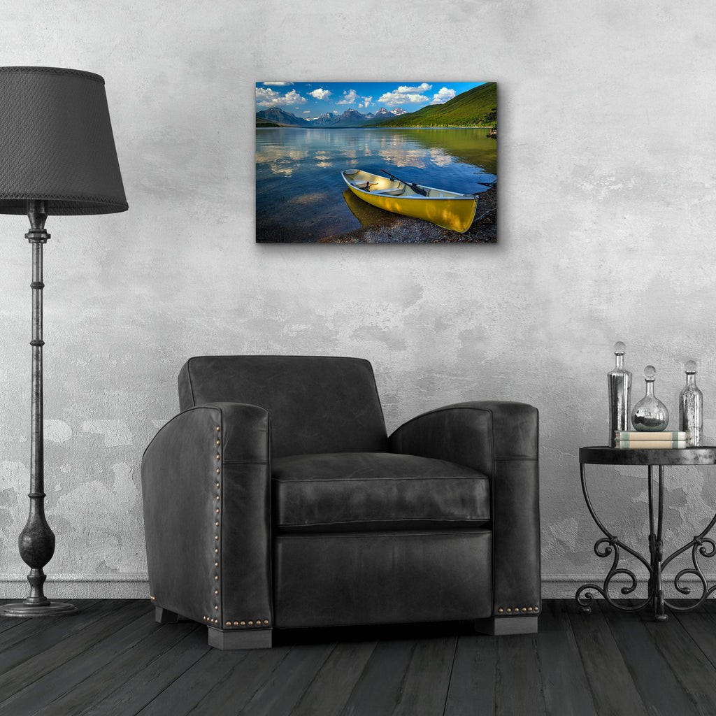 Epic Art 'Afternoon on Lake McDonald' by Rick Berk, Acrylic Glass Wall Art,24x16