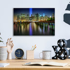 Epic Art 'NYC Tribute Lights' by Rick Berk, Acrylic Glass Wall Art,16x12