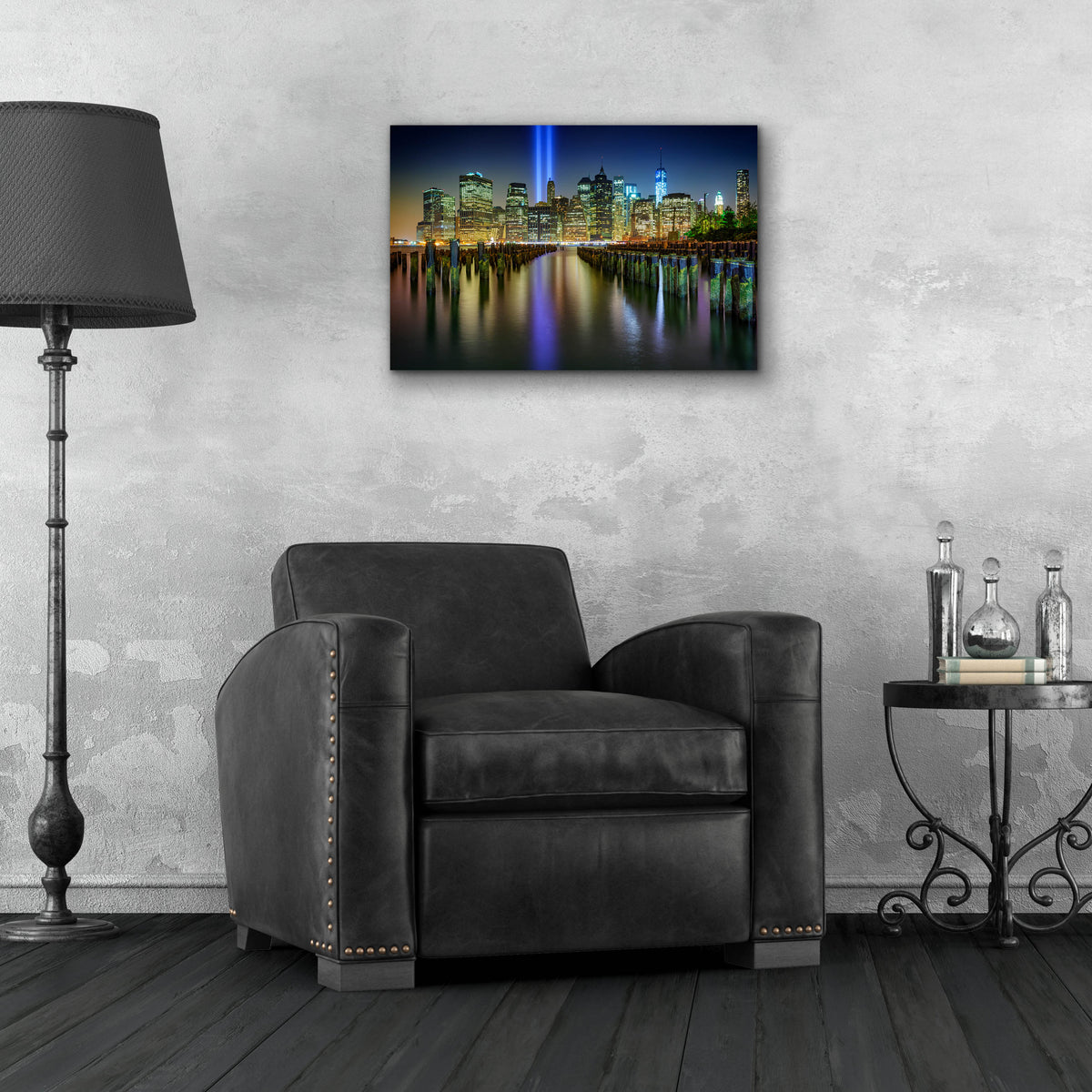 Epic Art 'NYC Tribute Lights' by Rick Berk, Acrylic Glass Wall Art,24x16