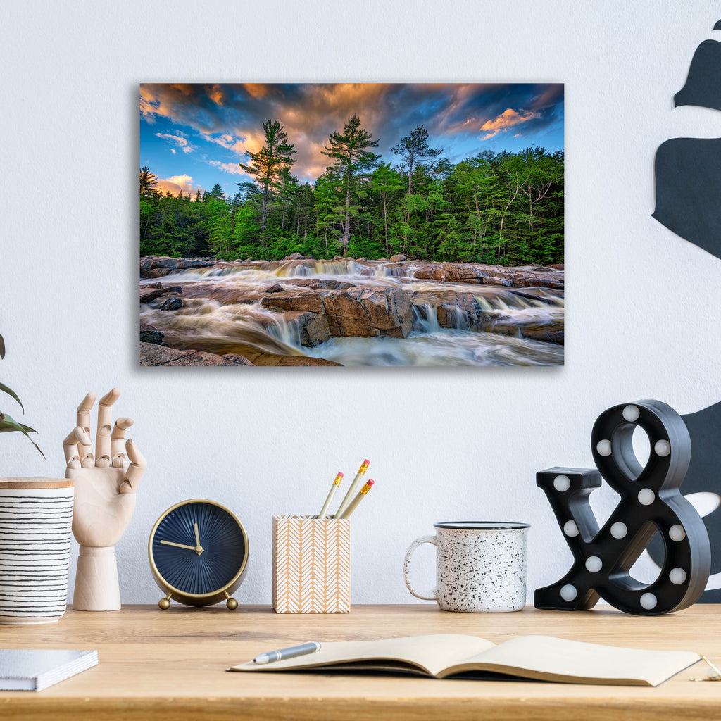 Epic Art 'Lower Falls of Kancamagus Highway' by Rick Berk, Acrylic Glass Wall Art,16x12