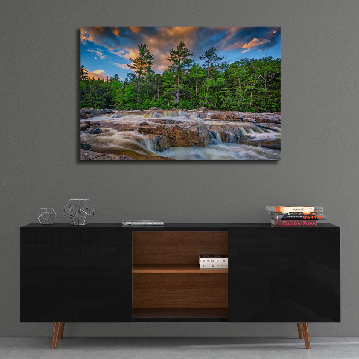 Epic Art 'Lower Falls of Kancamagus Highway' by Rick Berk, Acrylic Glass Wall Art,36x24