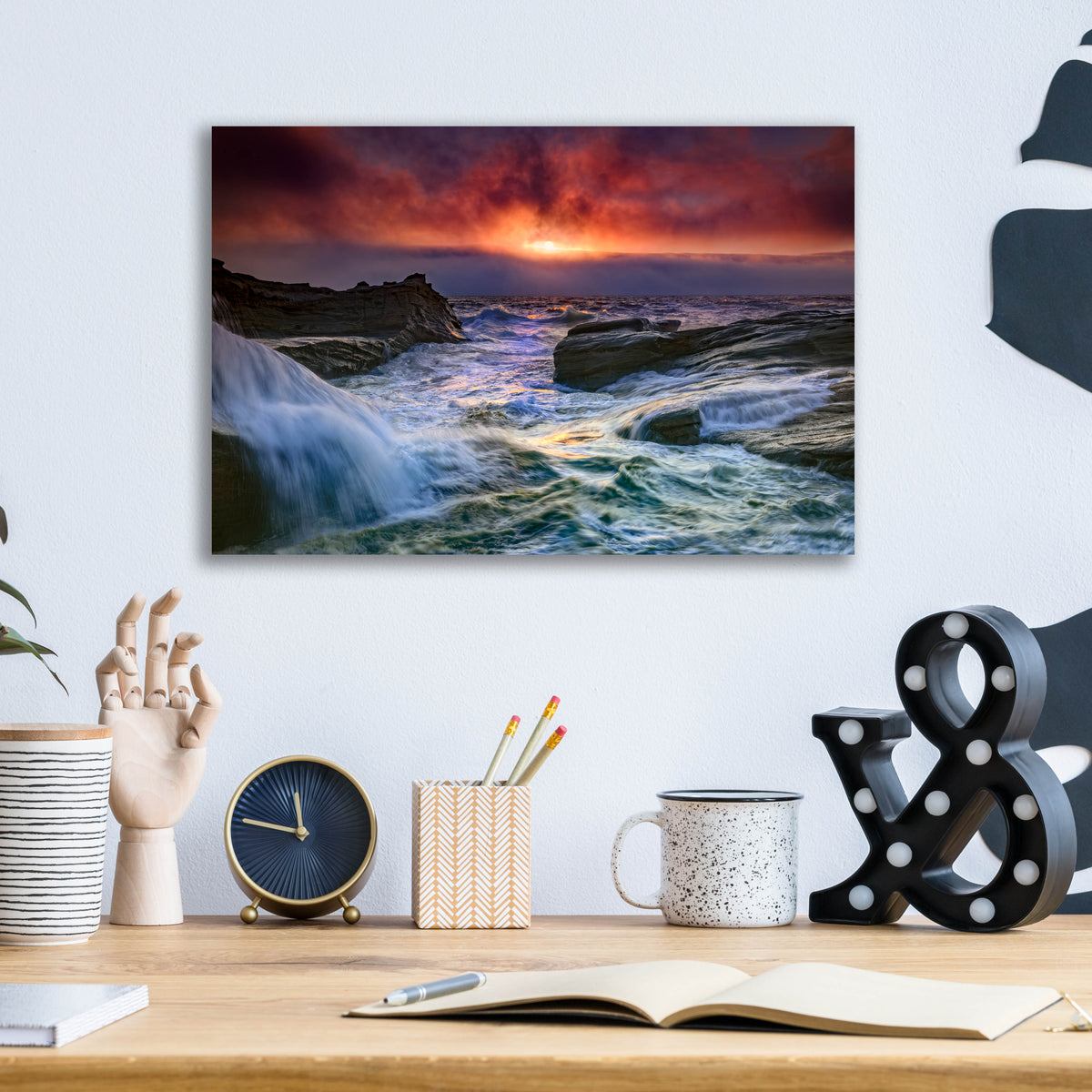 Epic Art 'Tumult' by Rick Berk, Acrylic Glass Wall Art,16x12