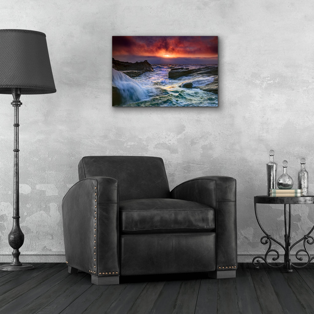 Epic Art 'Tumult' by Rick Berk, Acrylic Glass Wall Art,24x16