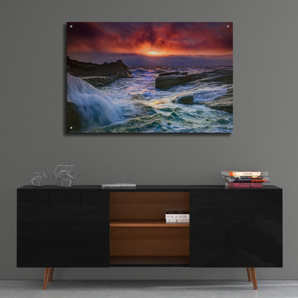 Epic Art 'Tumult' by Rick Berk, Acrylic Glass Wall Art,36x24