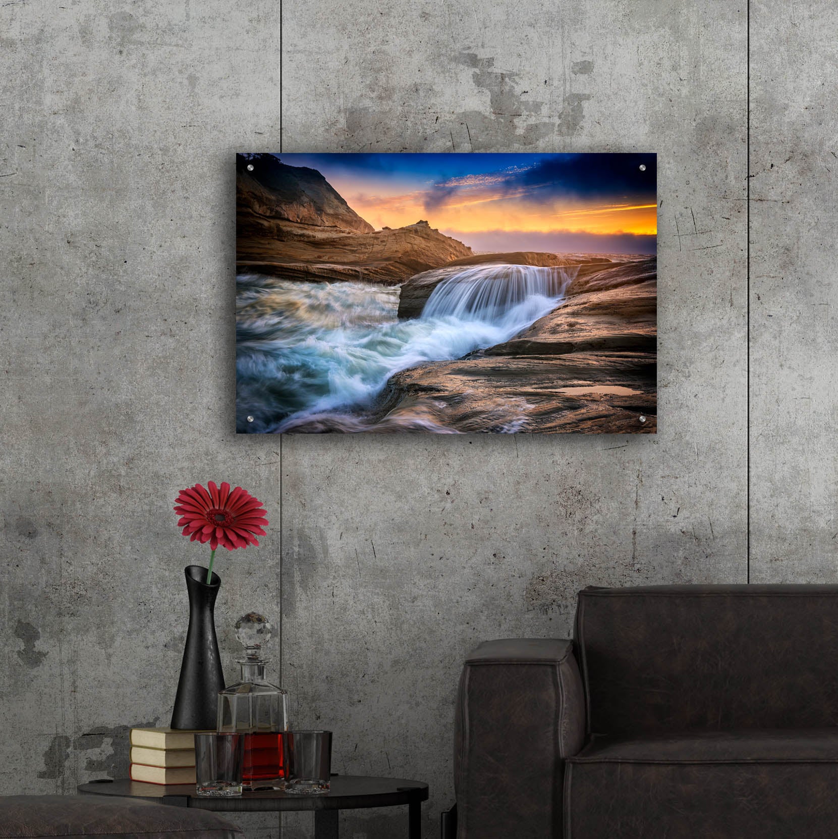 Epic Art 'Cape Kiwanda Tides' by Rick Berk, Acrylic Glass Wall Art,36x24