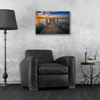 Epic Art 'Sunrise on the Dock by the Peconic River' by Rick Berk, Acrylic Glass Wall Art,24x16