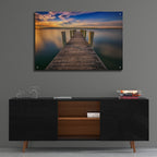 Epic Art 'Sunrise on the Dock by the Peconic River' by Rick Berk, Acrylic Glass Wall Art,36x24