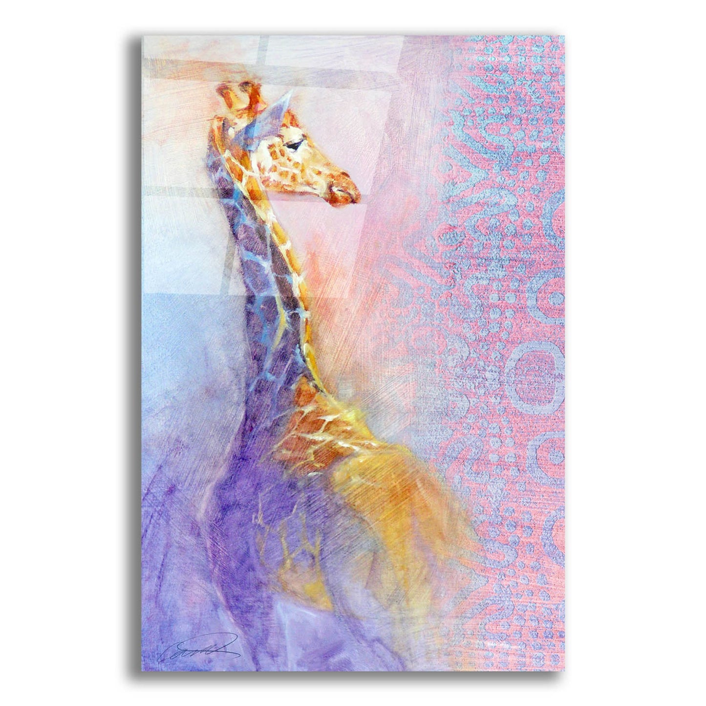 Epic Art 'The Lookout Giraffe' by Robert Campbell, Acrylic Glass Wall Art