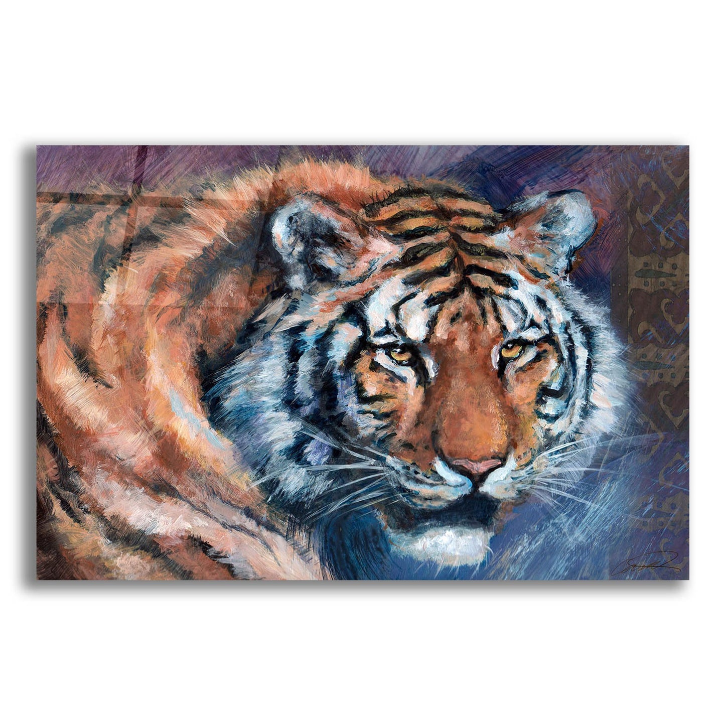 Epic Art 'Tiger Tales' by Robert Campbell, Acrylic Glass Wall Art