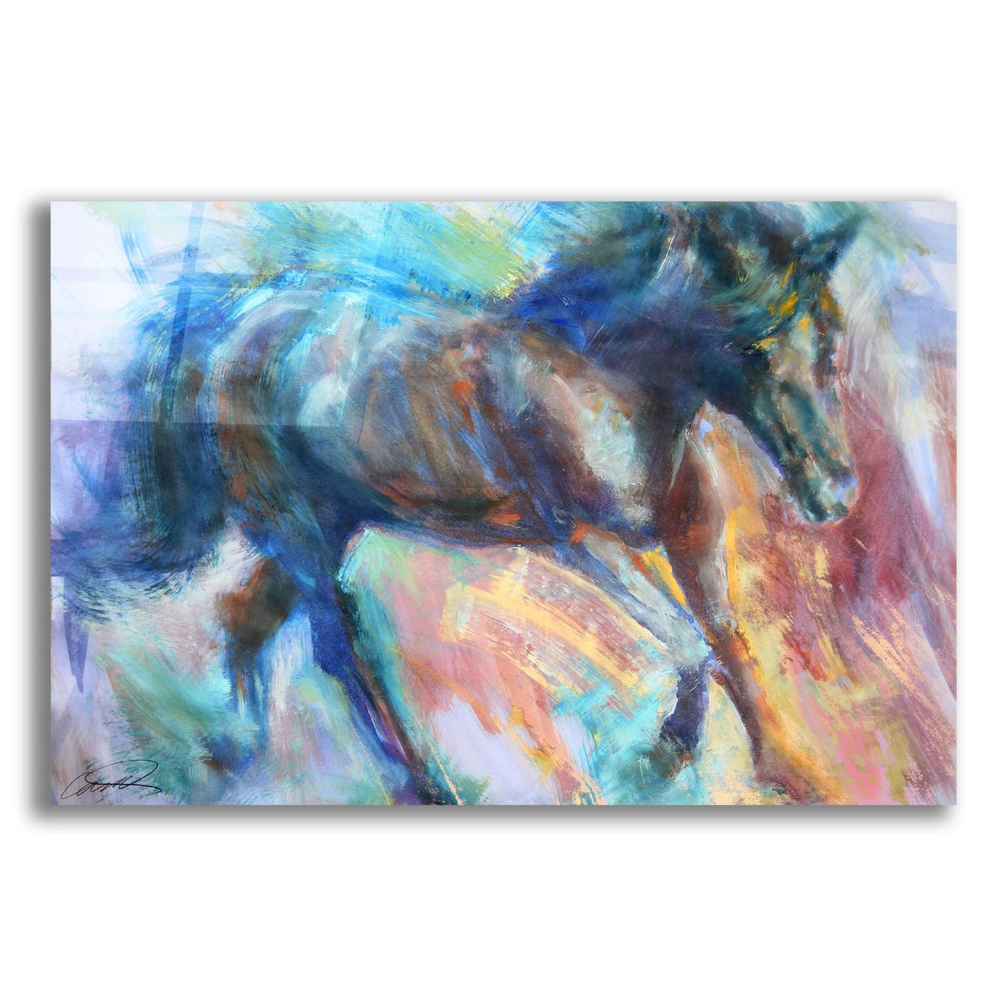 Epic Art 'Equine Fiesta' by Robert Campbell, Acrylic Glass Wall Art