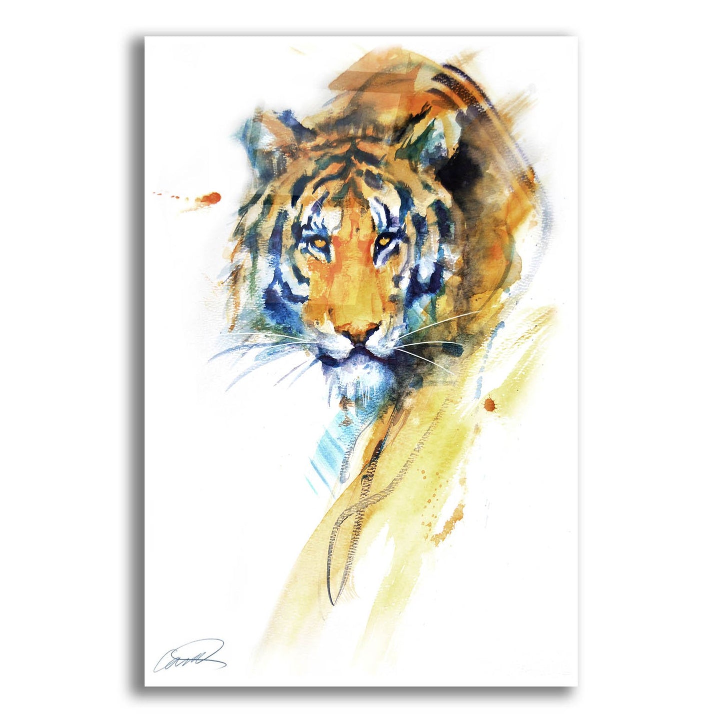 Epic Art 'Tiger Strokes' by Robert Campbell, Acrylic Glass Wall Art