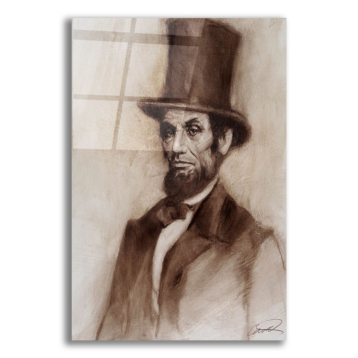 Epic Art 'Honest Abe' by Robert Campbell, Acrylic Glass Wall Art