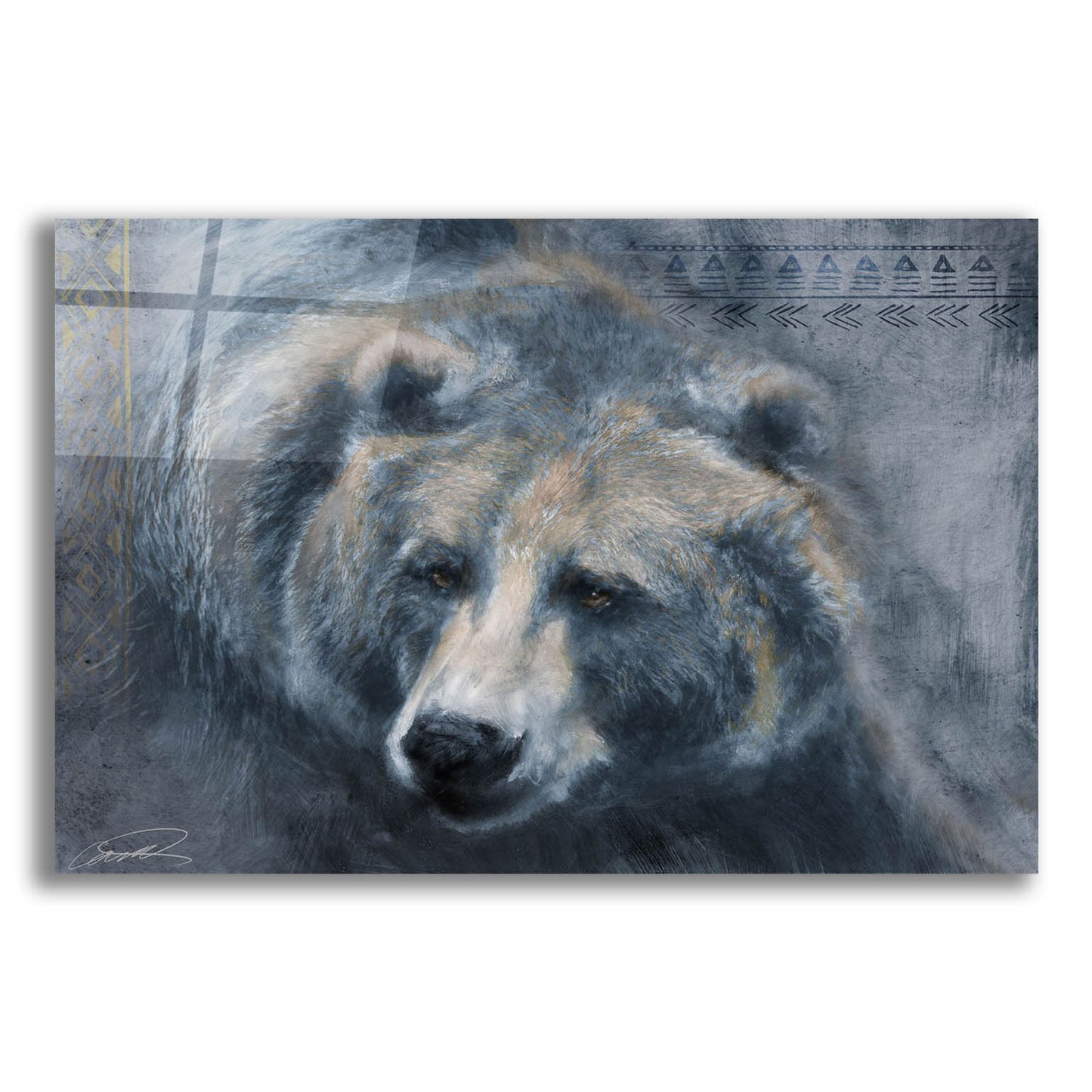 Epic Art 'Grizzly Encounter' by Robert Campbell, Acrylic Glass Wall Art