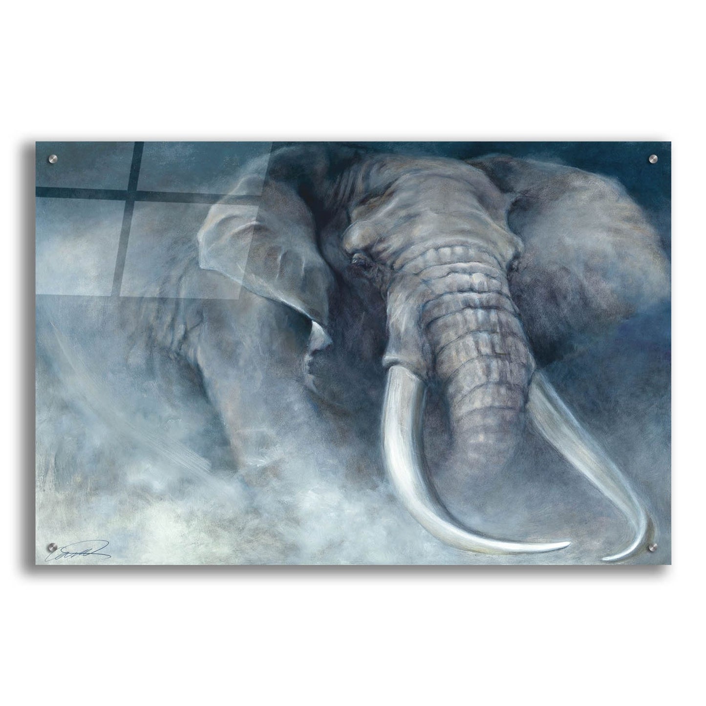 Epic Art 'Elephant Ambush' by Robert Campbell, Acrylic Glass Wall Art