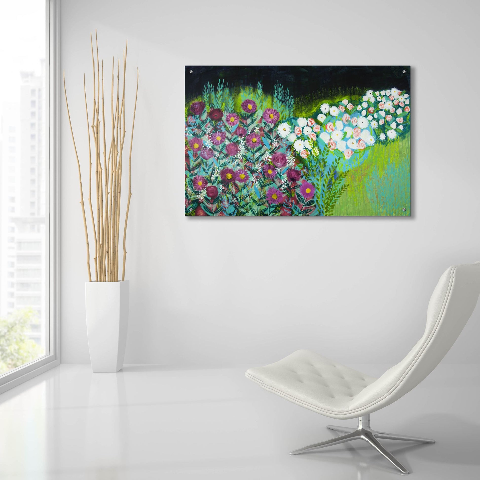 Epic Art 'Midnight Landscape Dream' by Shelley Hampe, Acrylic Glass Wall Art,36x24