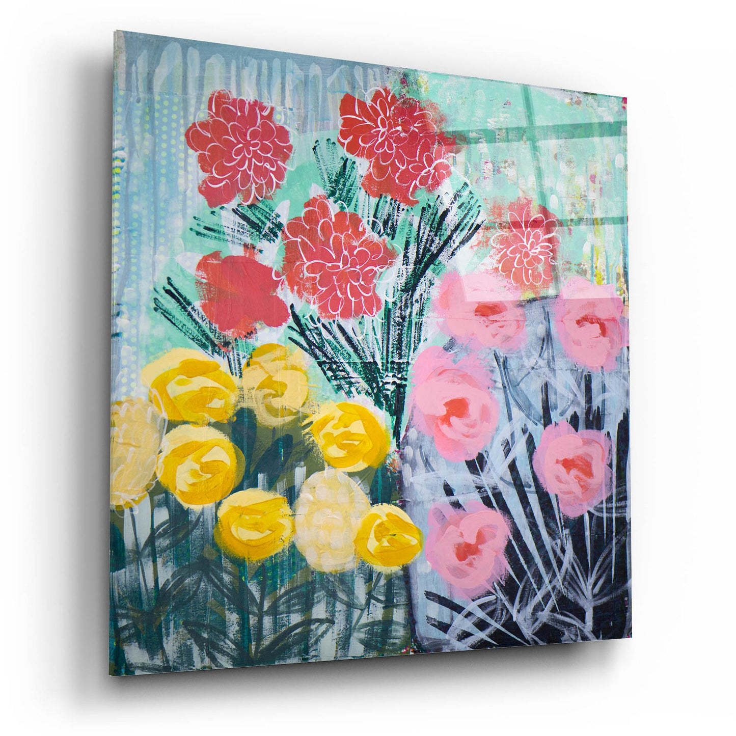 Epic Art 'Garden Delight' by Shelley Hampe, Acrylic Glass Wall Art,12x12