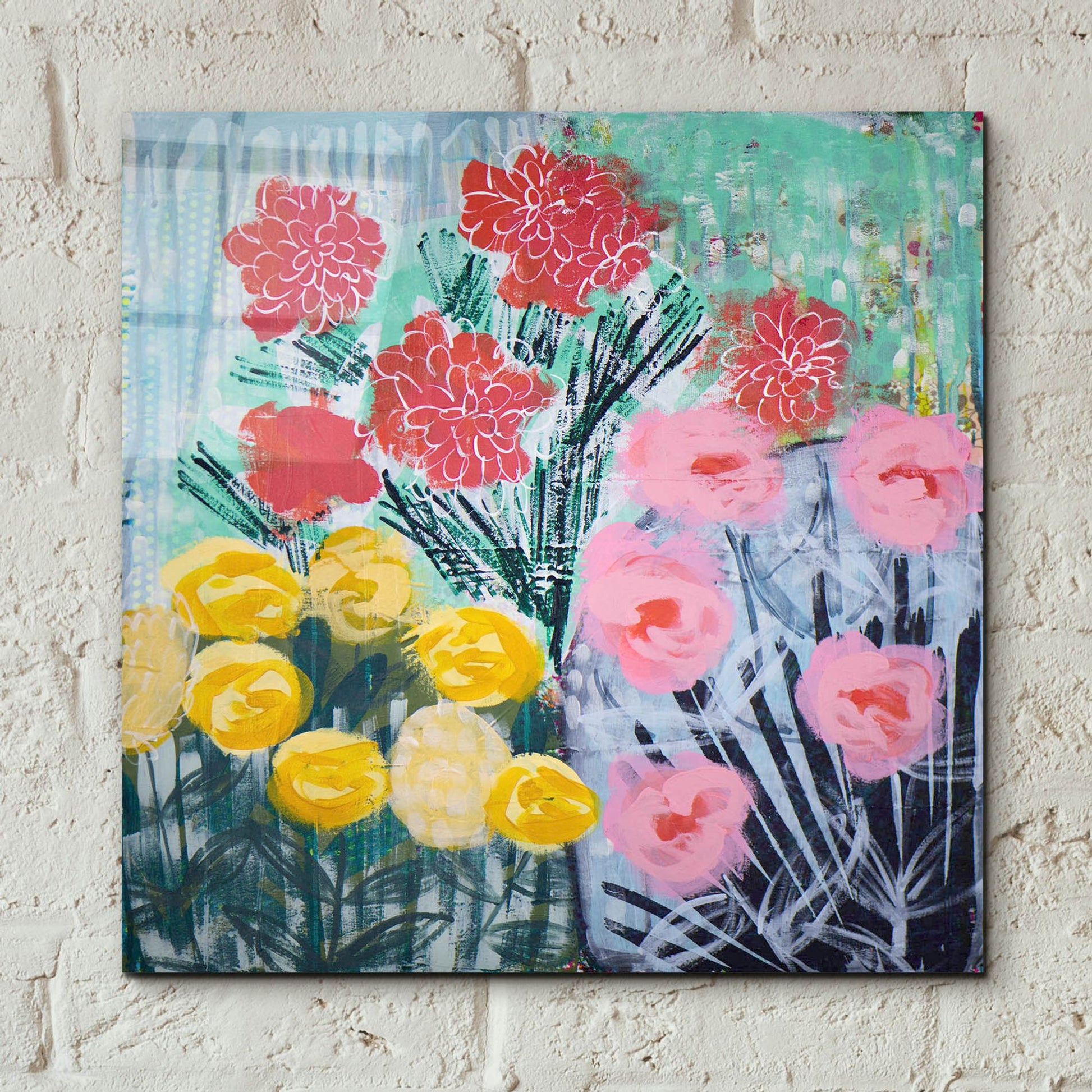 Epic Art 'Garden Delight' by Shelley Hampe, Acrylic Glass Wall Art,12x12