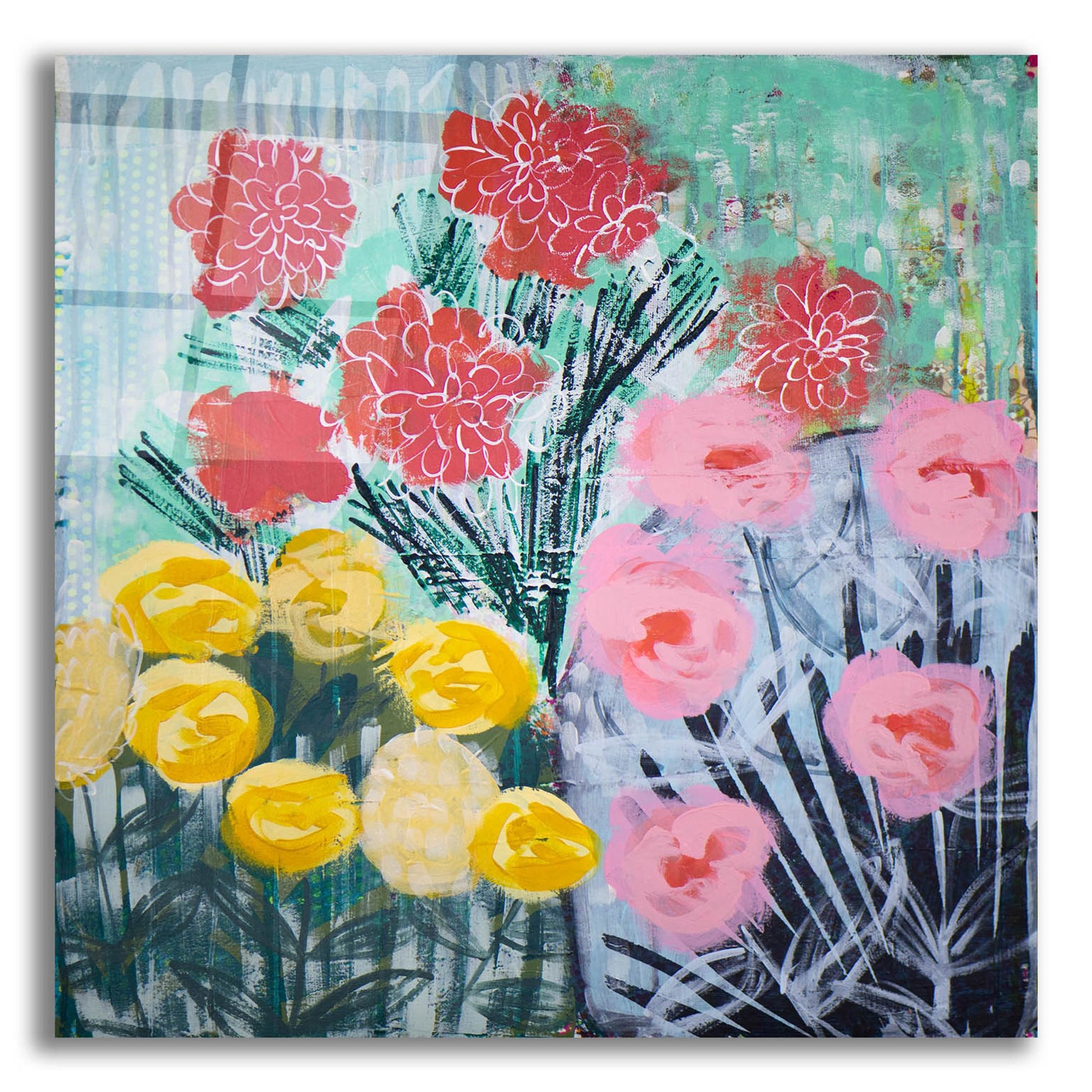 Epic Art 'Garden Delight' by Shelley Hampe, Acrylic Glass Wall Art,12x12