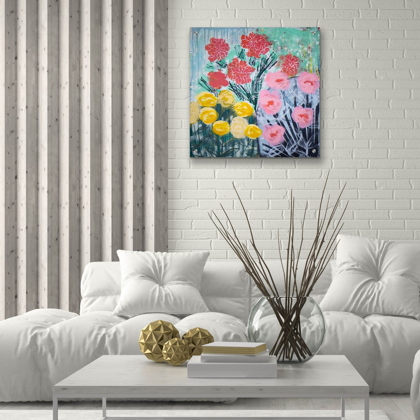 Epic Art 'Garden Delight' by Shelley Hampe, Acrylic Glass Wall Art,24x24