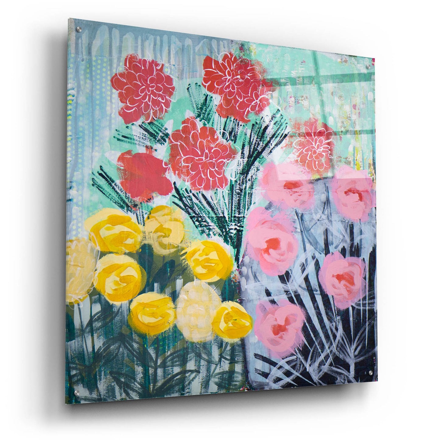 Epic Art 'Garden Delight' by Shelley Hampe, Acrylic Glass Wall Art,36x36