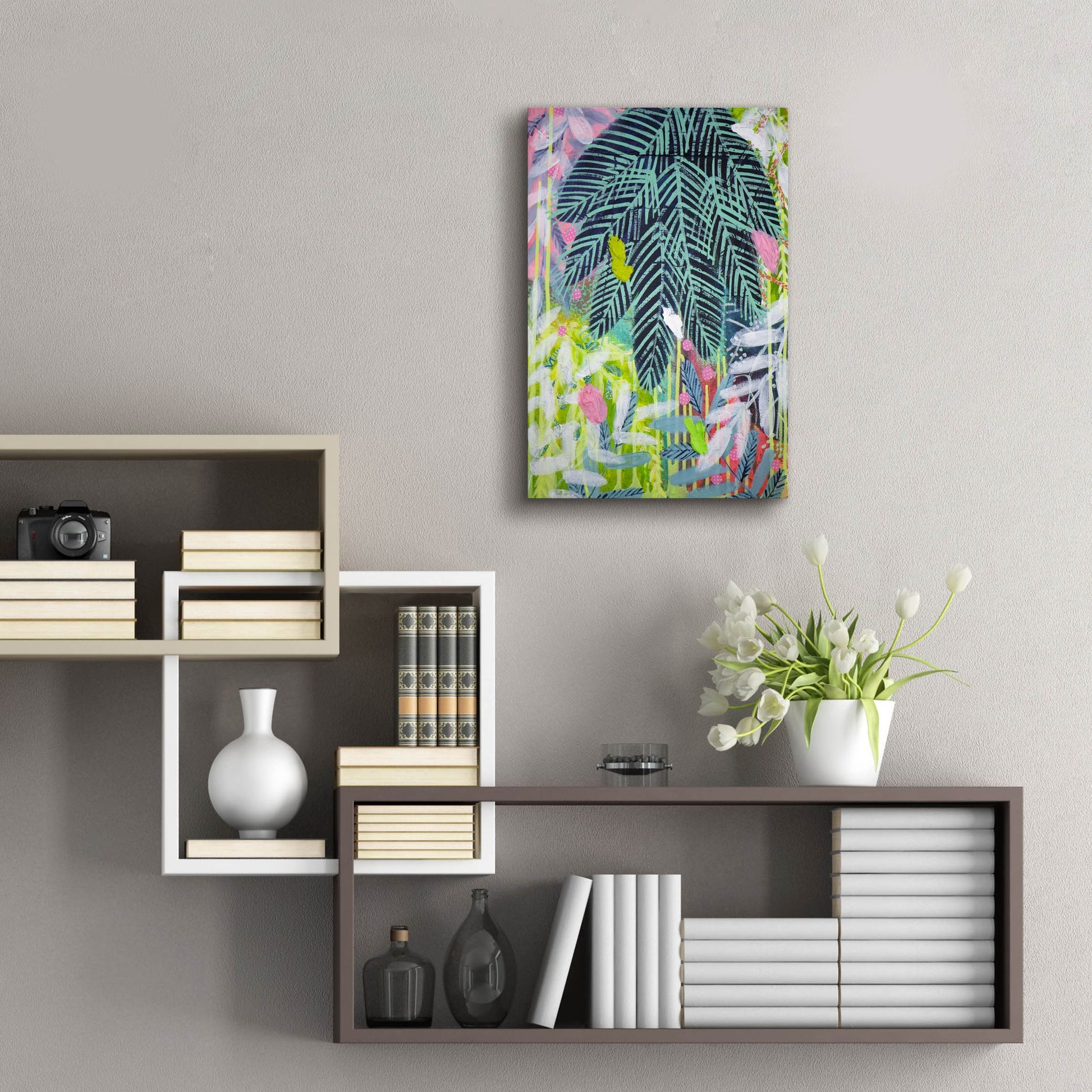 Epic Art 'Tropical Delight' by Shelley Hampe, Acrylic Glass Wall Art,16x24