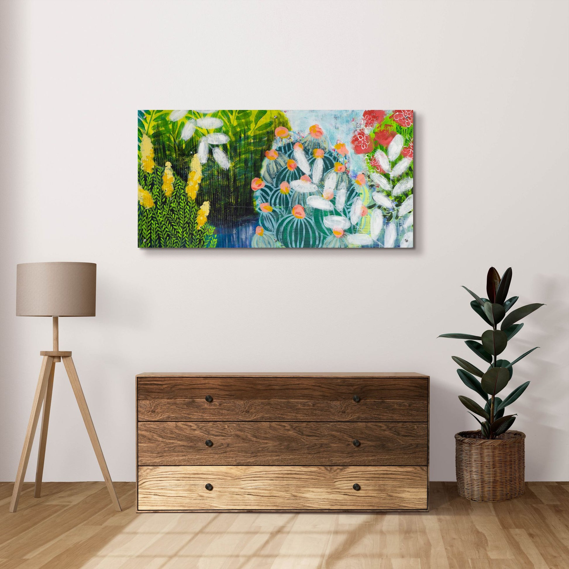 Epic Art 'Botanical Visions' by Shelley Hampe, Acrylic Glass Wall Art,48x24