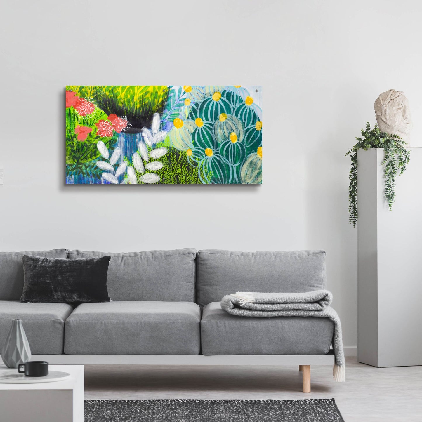 Epic Art 'Flower Covered Visions' by Shelley Hampe, Acrylic Glass Wall Art,48x24