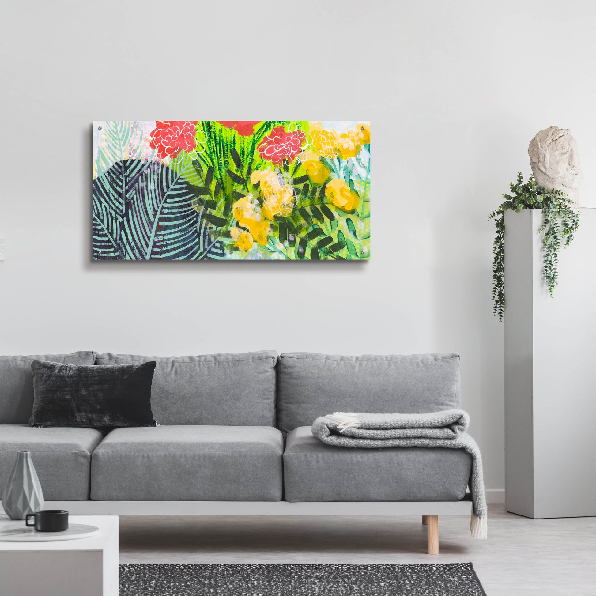 Epic Art 'Tropical Spring' by Shelley Hampe, Acrylic Glass Wall Art,48x24