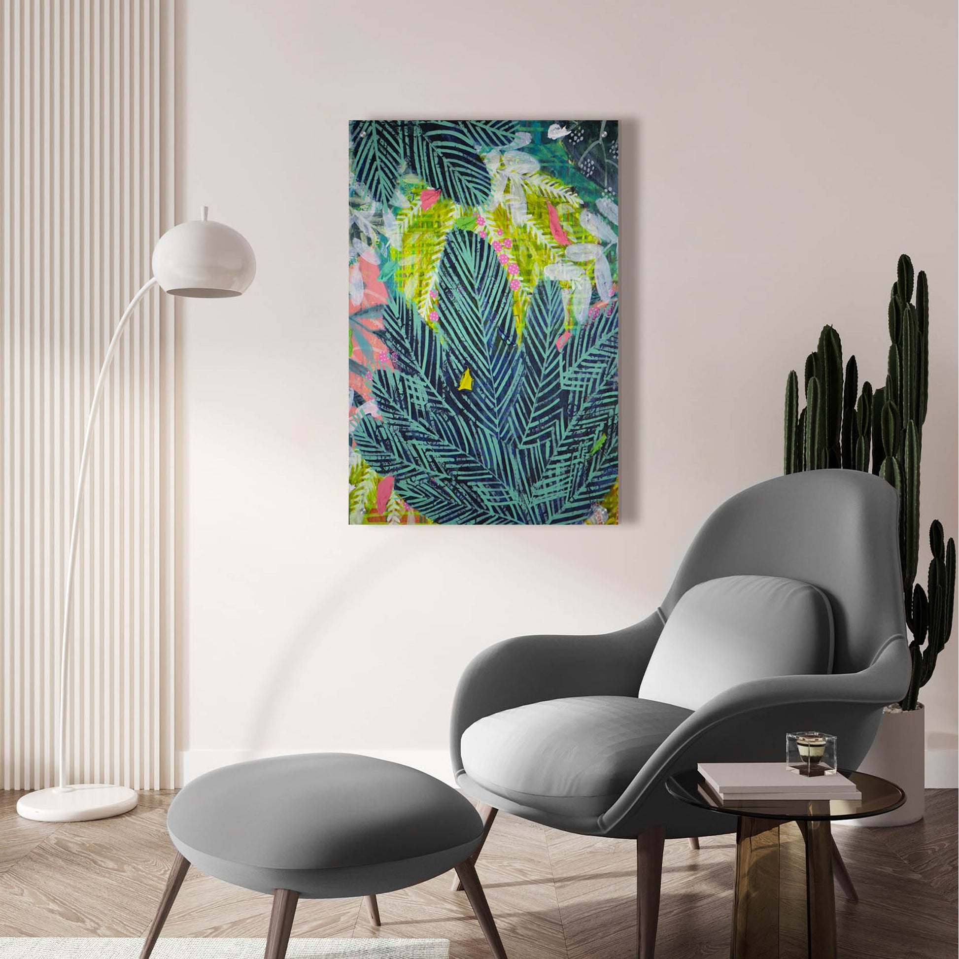 Epic Art 'Tropical Joy' by Shelley Hampe, Acrylic Glass Wall Art,24x36